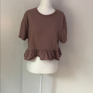 Light pink shirt with ruffle